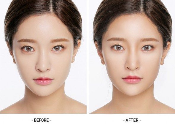 korean makeup before and after
