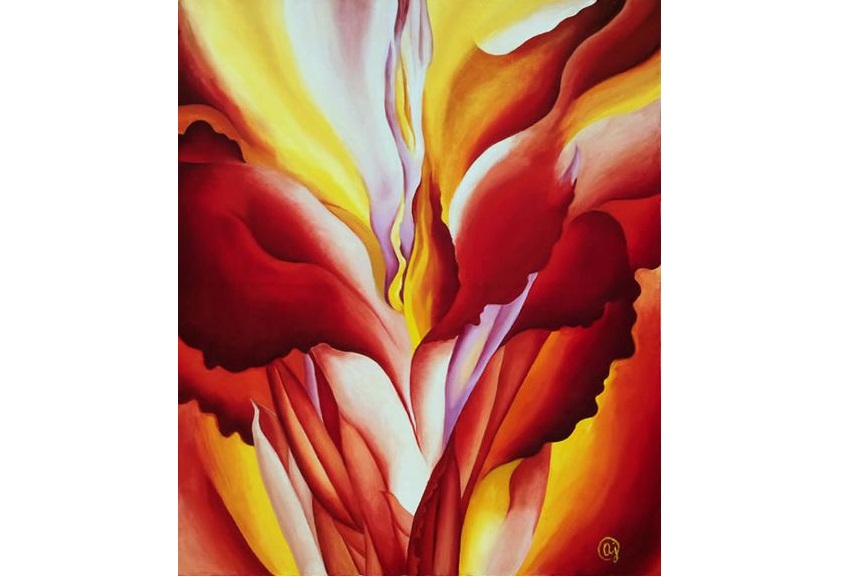 classic Georgia O'Keeffe flower painting