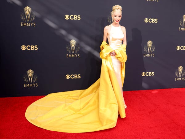 Anya Taylor-Joy's Emmys Fashion Game Is on Point With Bold Yellow Gown