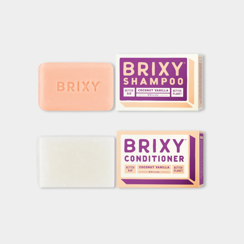 Coconut Vanilla Shampoo & Conditioner Bar for Balance & Hydration
