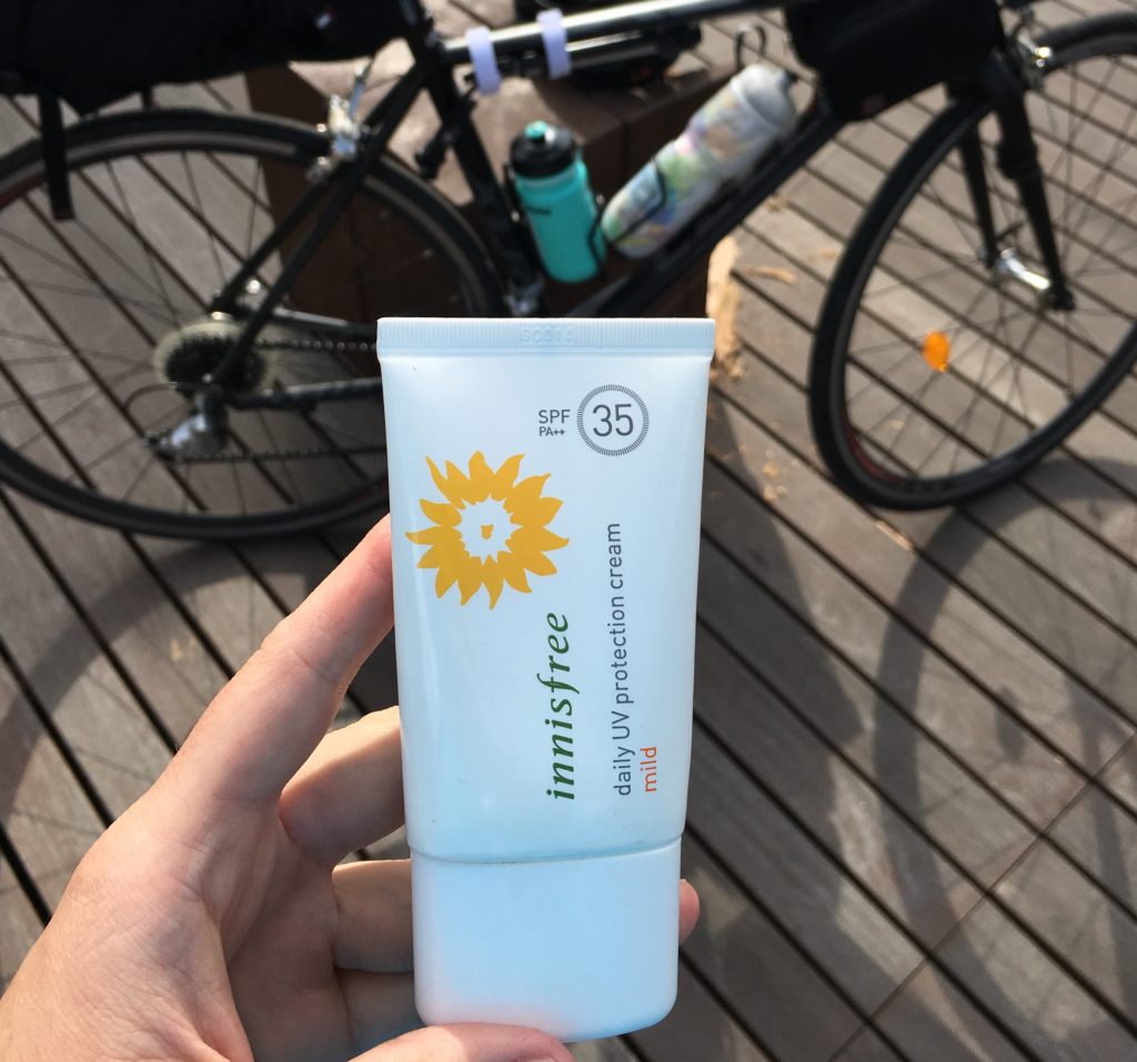 sunscreens while cycling