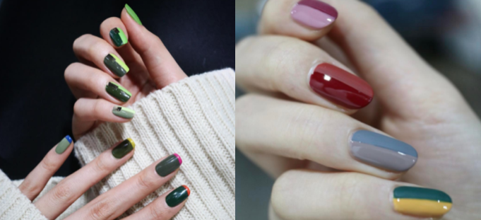 color block nail trends
